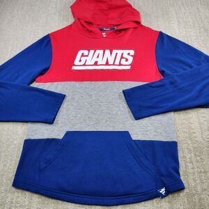 New York Giants Hoodie Men Medium Fanatics NFL Sweatshirt Colorblock Red Blue